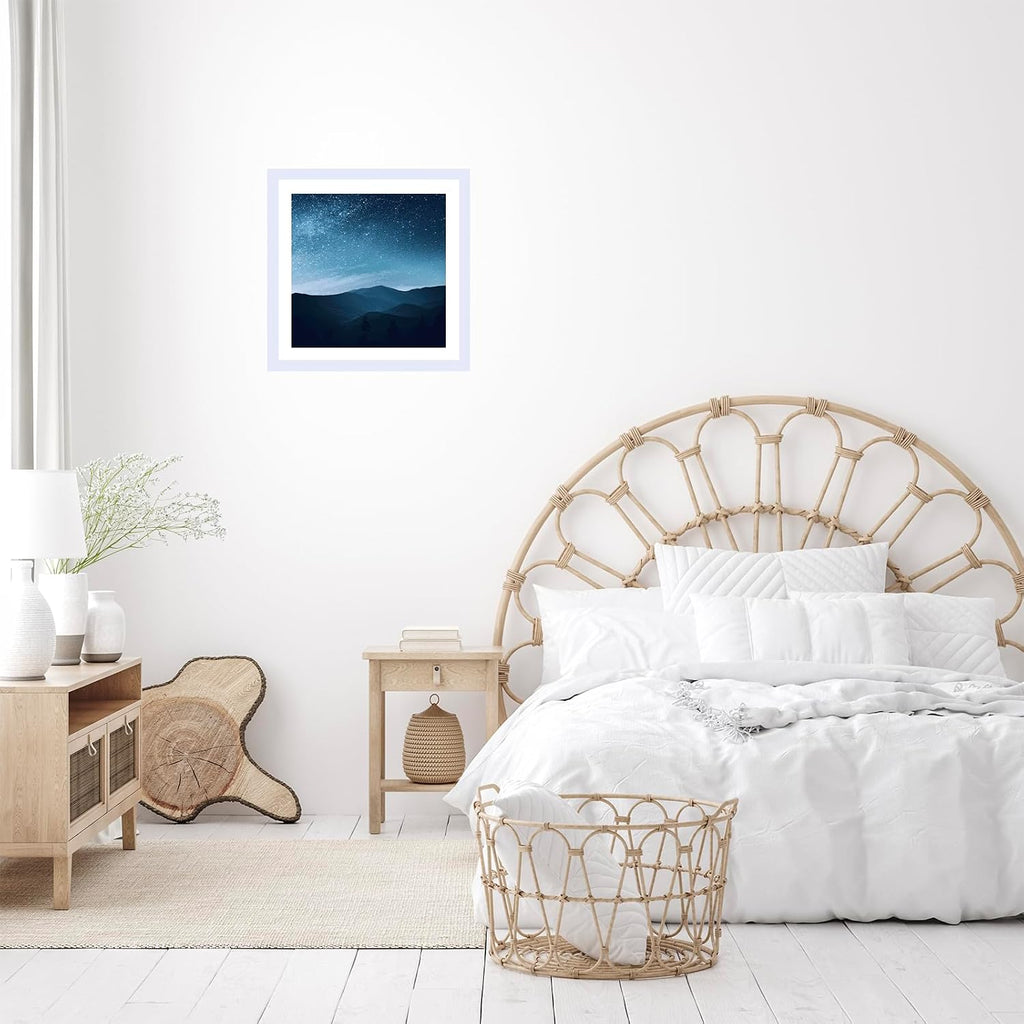 JCJMY 12x12 Picture Frame Set of 4 White with 10x10 Mat for 30 x 30cm Diamond Art Painting, Display Photo 12 x 12 Without Mat, Wall Hanging Large Frame with Plexiglass, 4 Pack