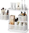 KINGRACK Metal Bathroom Counter Organizer，Rotating Countertop Storage Shelf