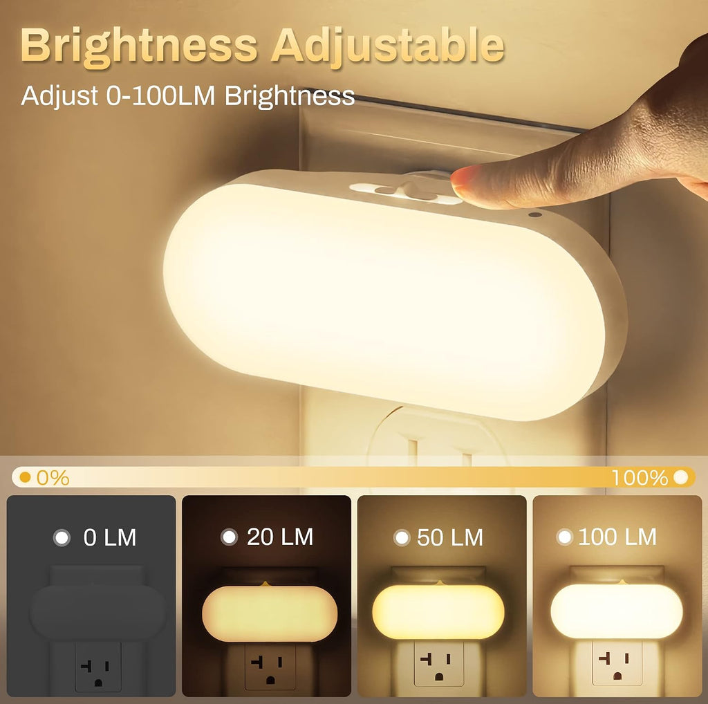 DORESshop Led Night Lights Plug into Wall Soft White,Dimmable Night Light