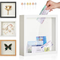 Travel Adventure Archive Shadow Box Frame with Slot, 12x12in White