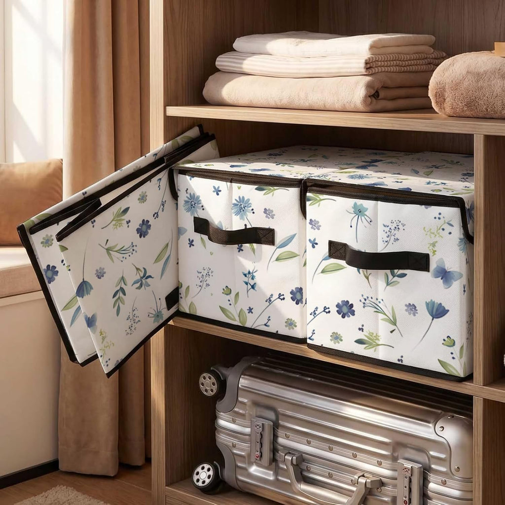 Stackable Storage Bins with Lids 3 Pack