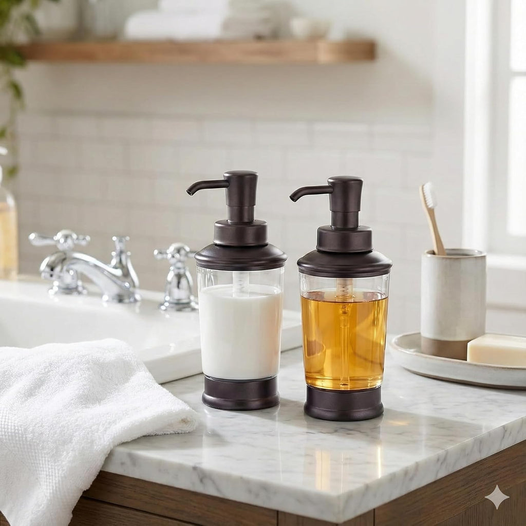 Vintage Style Soap Dispenser Bottles, 16oz 2 Pack