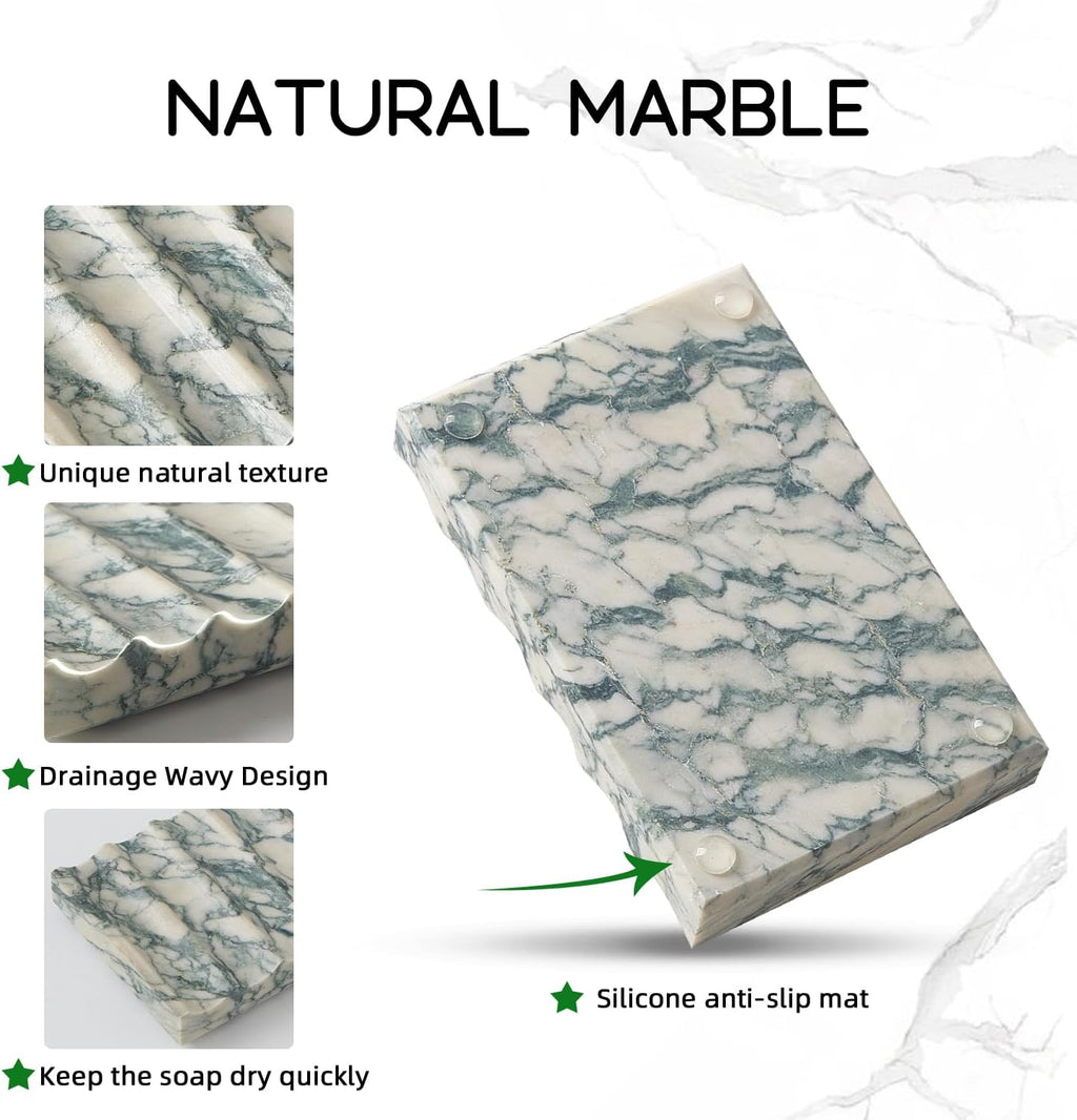 Real Luxurious Natural Marble Soap Dish for Shower,soap Dish for Bathroom