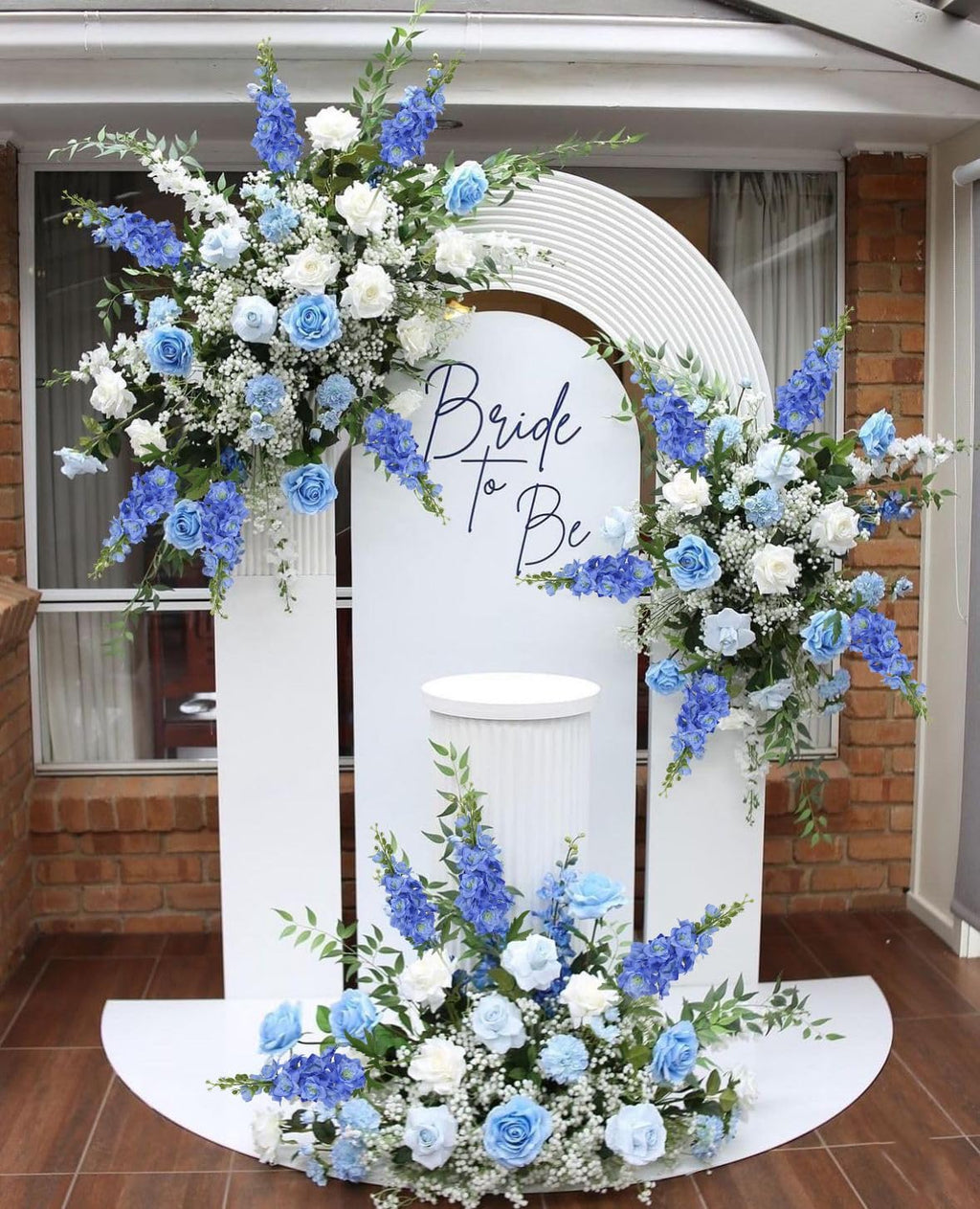 6PCS Blue Delphinium Artificial Flower 29.52"Long Stem Silk Larkspur Flower