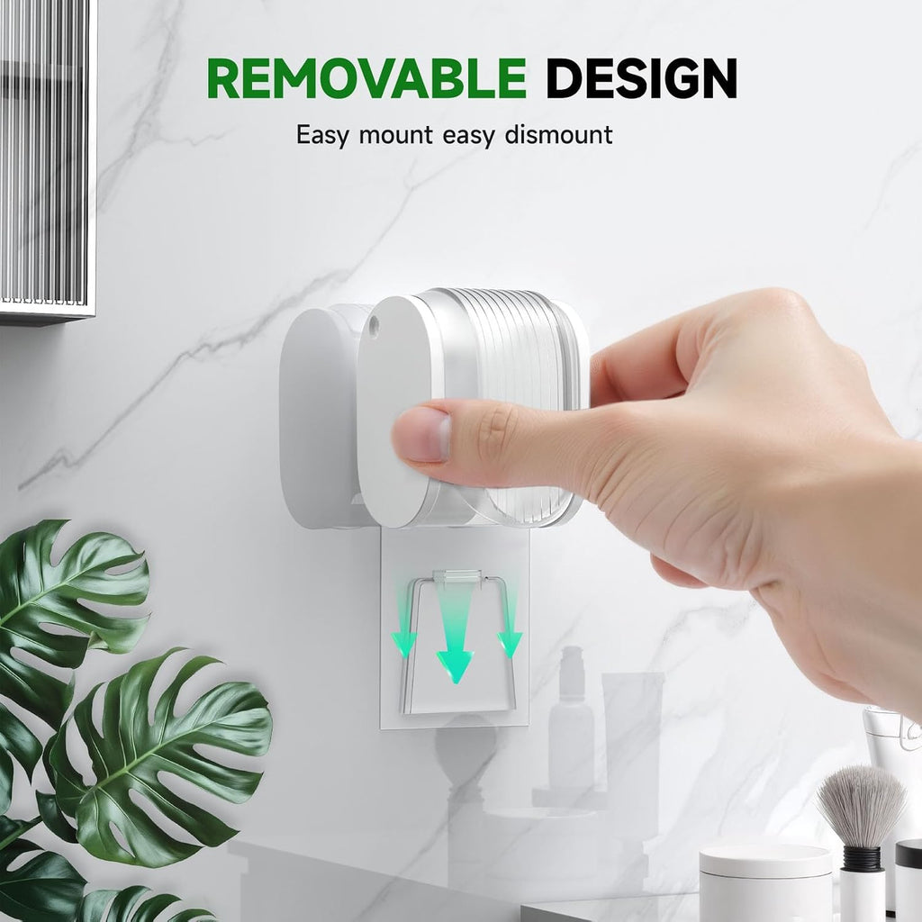 6 Pcs Toothbrush Holders Wall Mounted, Single Slot Design, Shower Self Adhesive Wall Mounted Toothbrush Holder with Cover, Waterproof and Dustproof, Suitable for Bathroom, Family, Travel (Transparent)