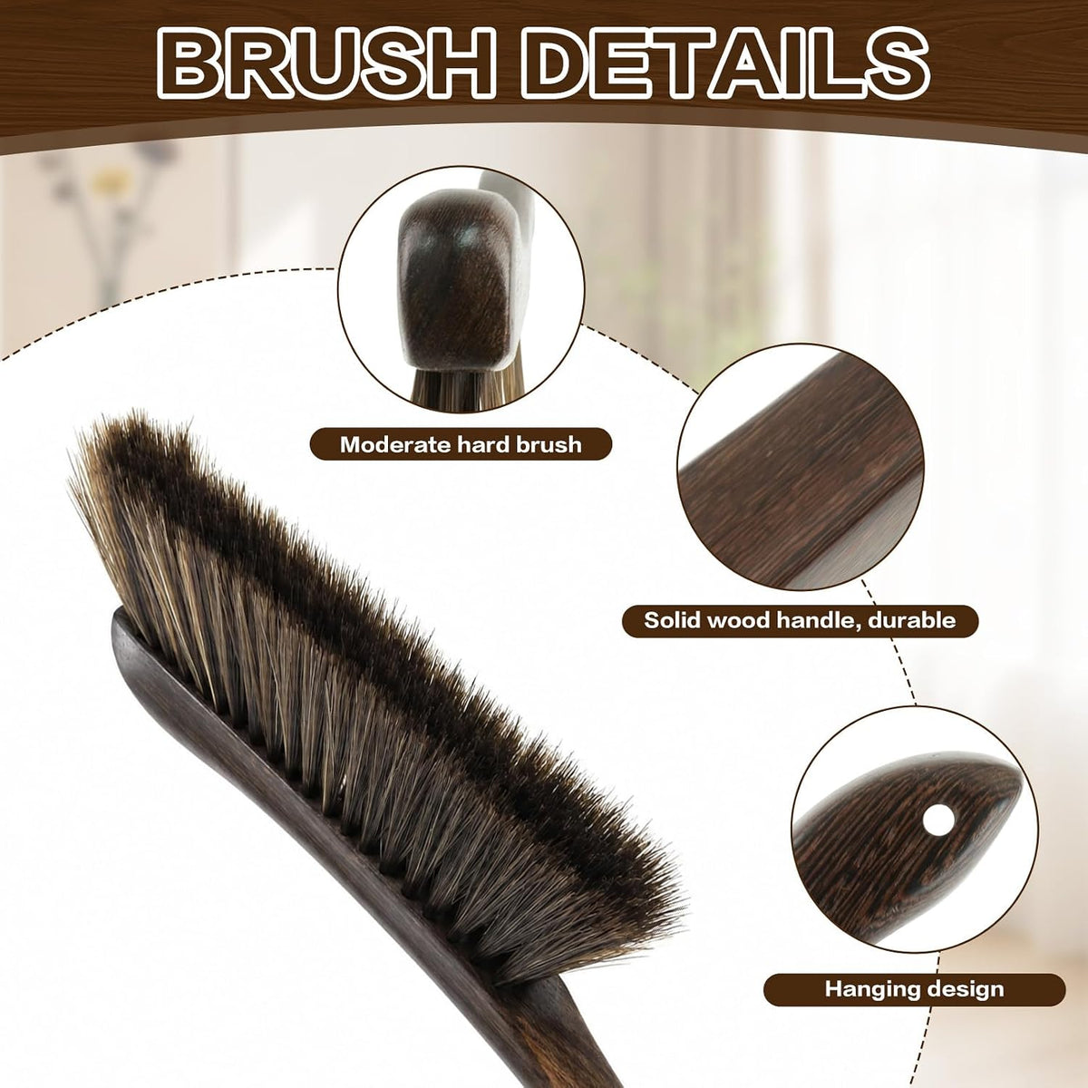 12 Inch Metal Dustpan with Wood Brush, Steel Dust Pan Brush Set