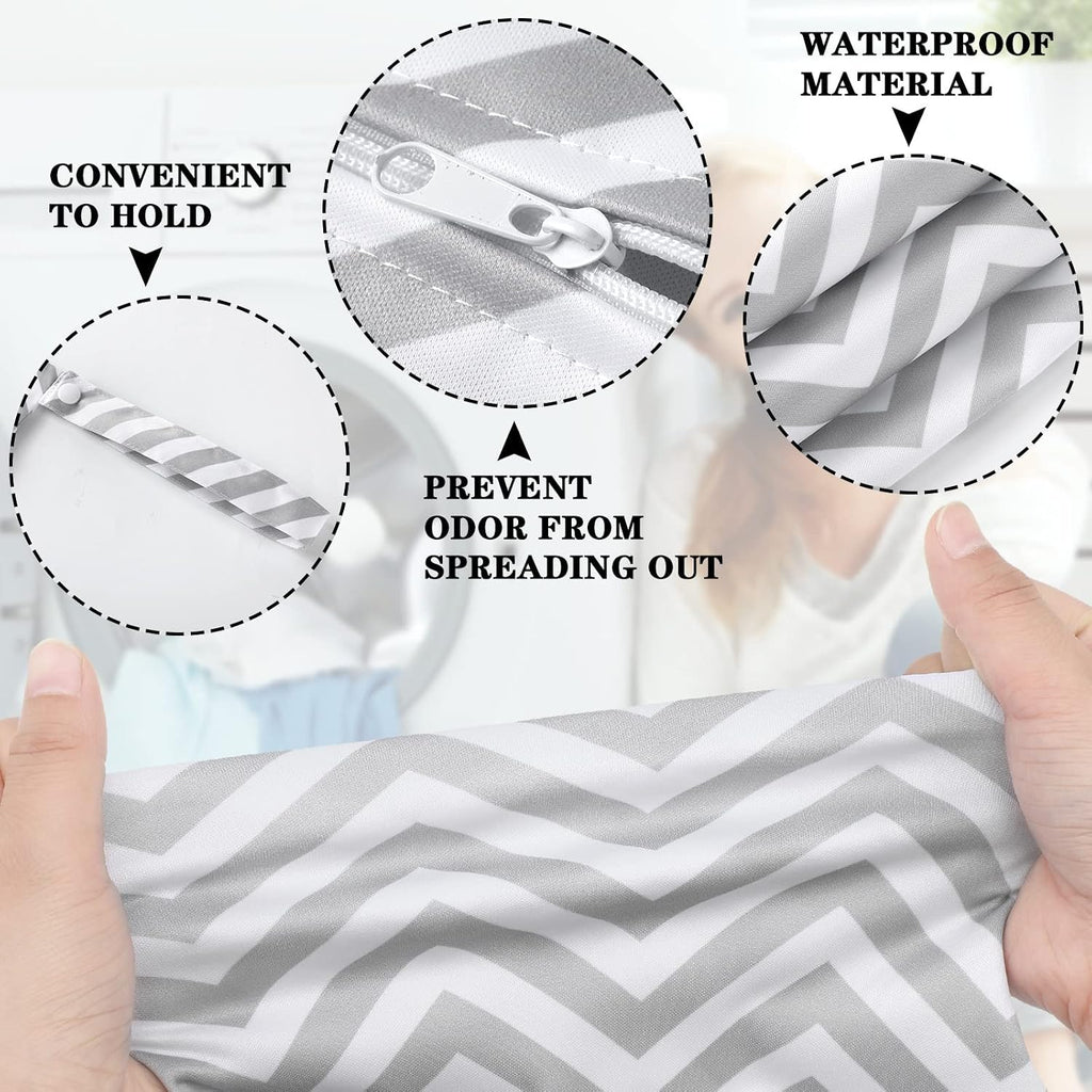 Shappy 2 Pack Wet Dry Bag Travel Laundry Waterproof,Stripe Style