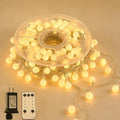 Warm Globe LED String Lights Indoor Bedroom 33FT 100LED Remote