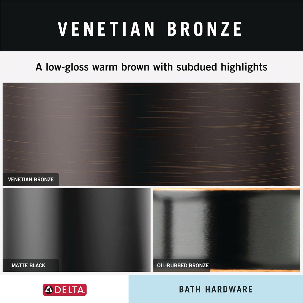 DELTA FAUCET 76424-RB Ashlyn 24-in Wall Mount Towel Bar Bath Hardware Accessory in Venetian Bronze