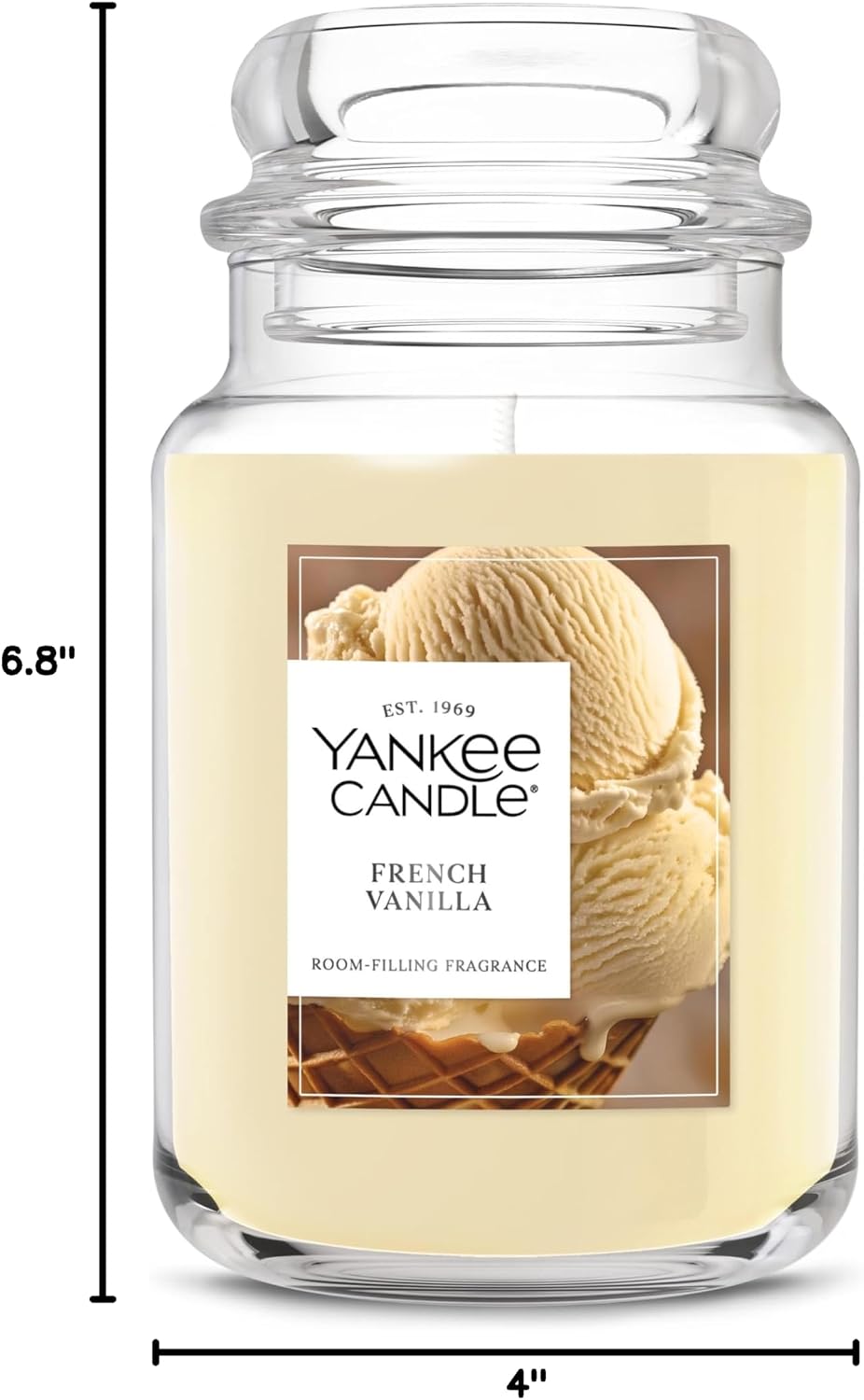 Yankee Candle French Vanilla Scented Candle, 22oz Large Jar