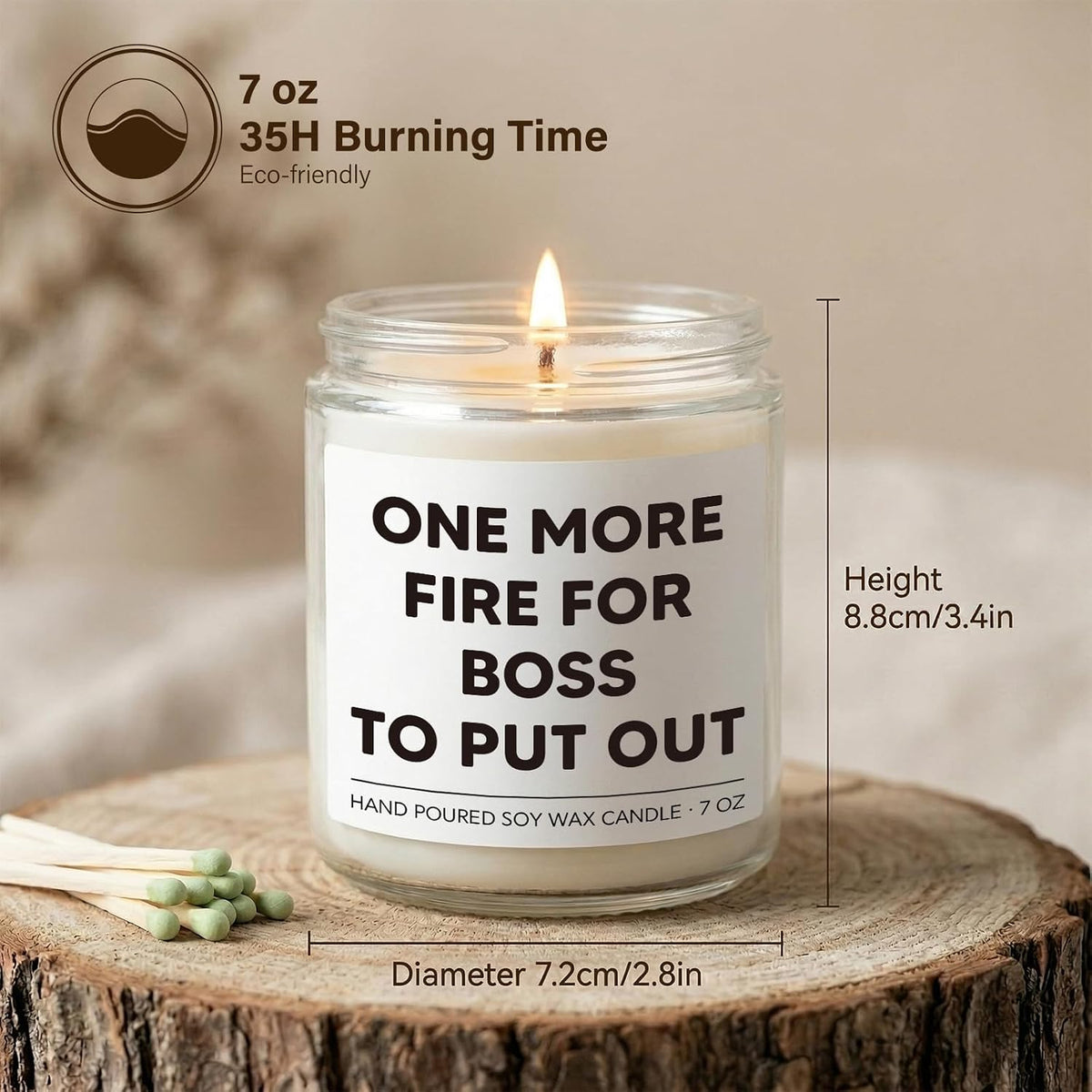 Funny Boss Gifts for Women, Bosses Day Gifts for Women, Boss Lady Gift for Woman, Best Boss Birthday Present - Lavender & Woods Scented Candle 7oz