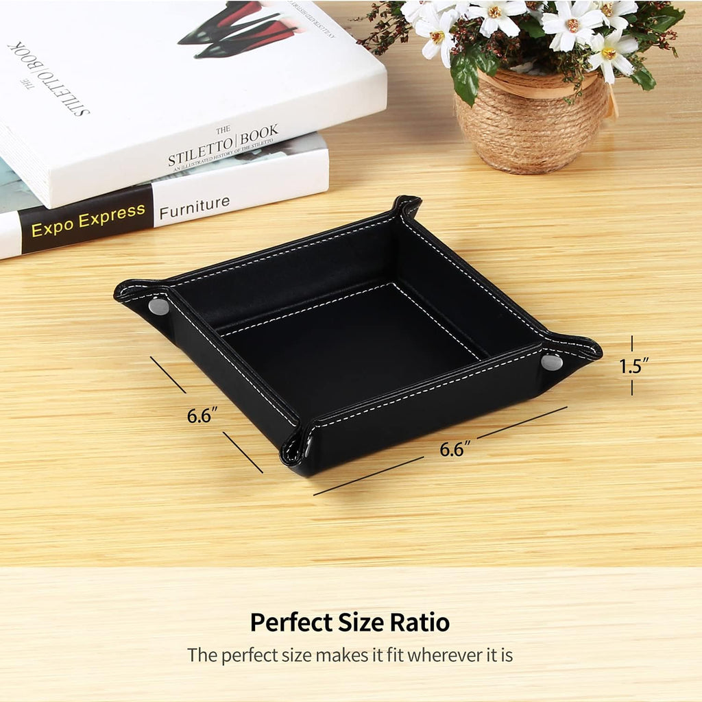 Key Dish Bowl for Entryway,Catchall Holder Bedside Table Valet Tray for Men