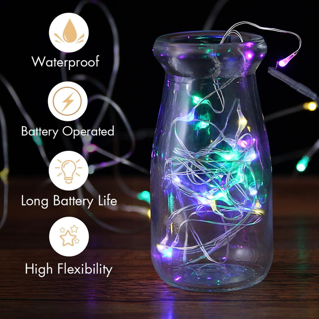 innolife LED Multicolor Fairy Lights Battery Operated with Remote Control