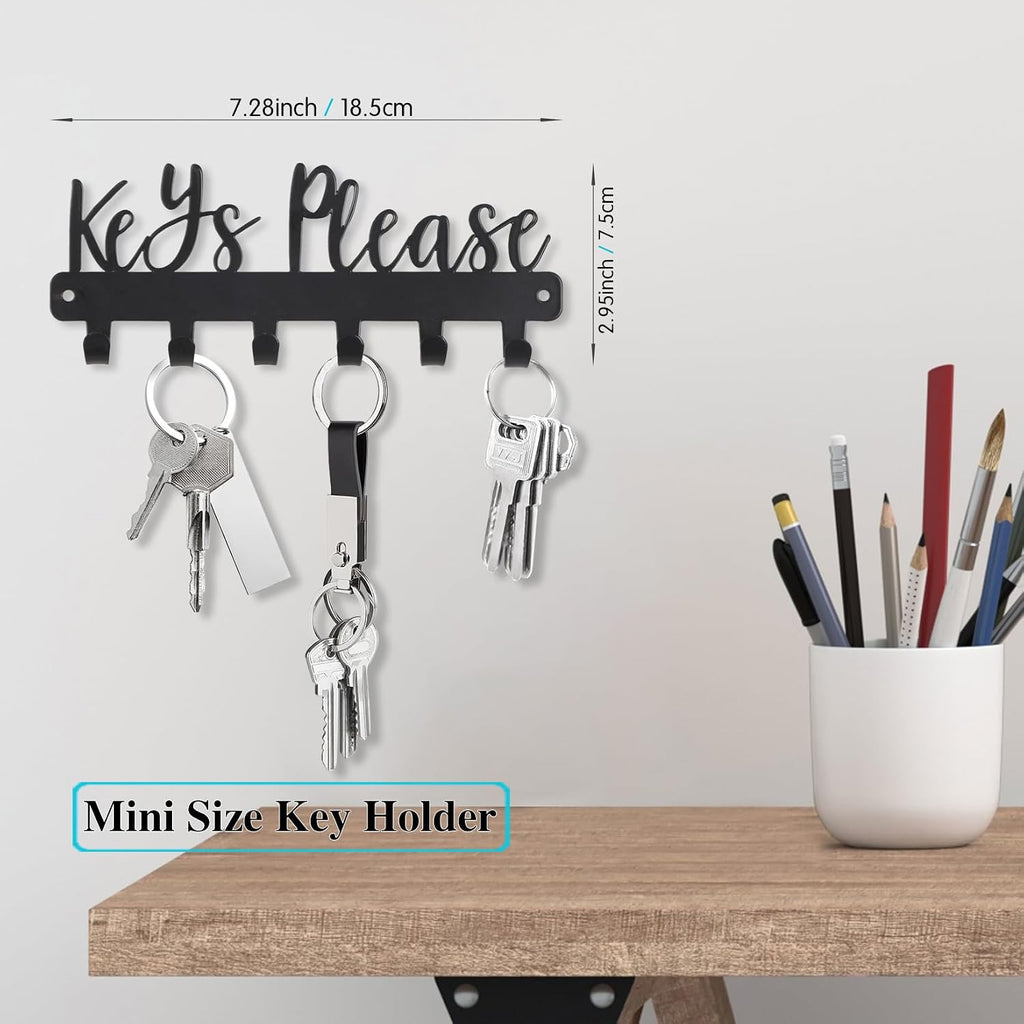 Keys Please Key Holder Wall Mounted, Mini Size: 7.28x2.95inch