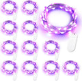 Brizled Halloween Lights Purple, 20 LED Indoor Battery Fairy Lights,12 Pack