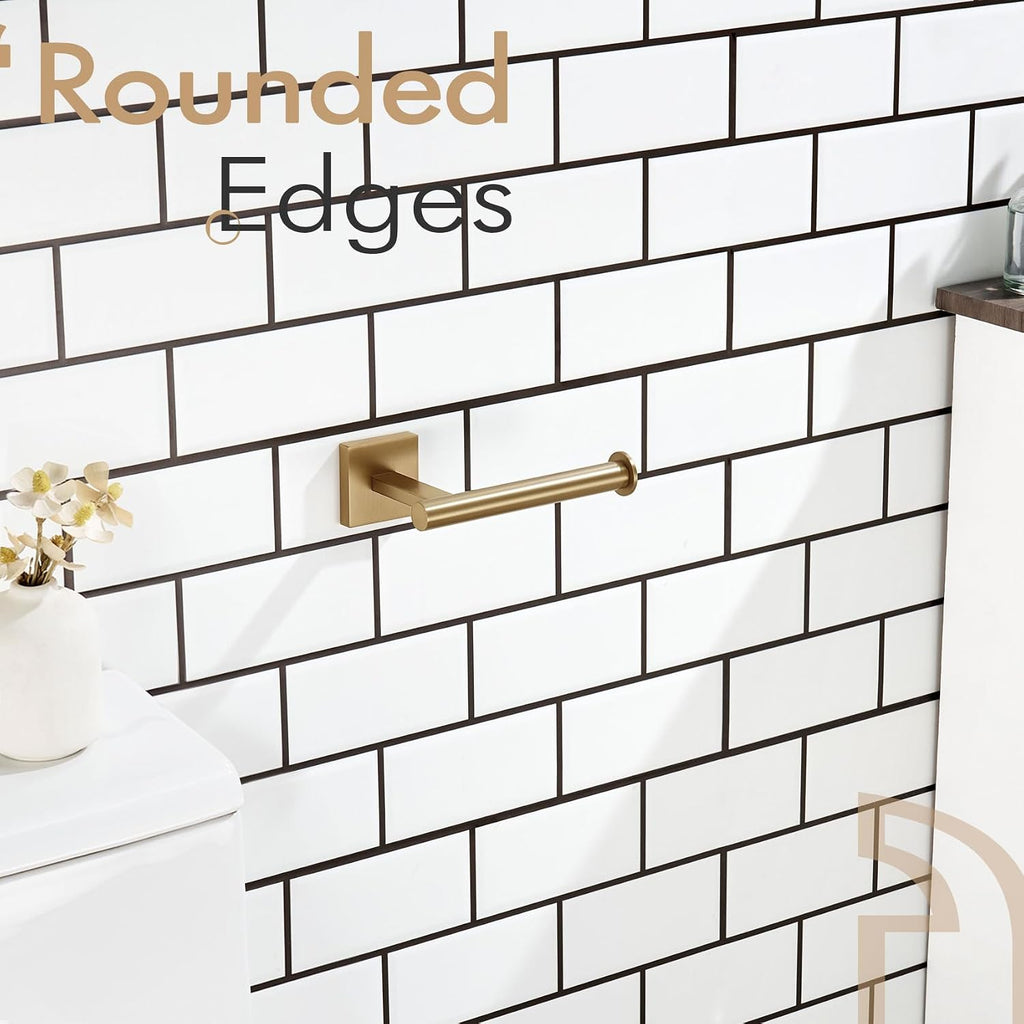 KOKOSIRI Toilet Paper Holder Toilet Roll Holders Hold Mega Rolls Kitchen Bathroom Tissue Paper Dispenser Champagne Bronze Stainless Steel, B2008CPG