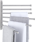 KES Swing Out Towel Bar, 6-Bar Folding Arm Swivel Hanger, 13 Inch