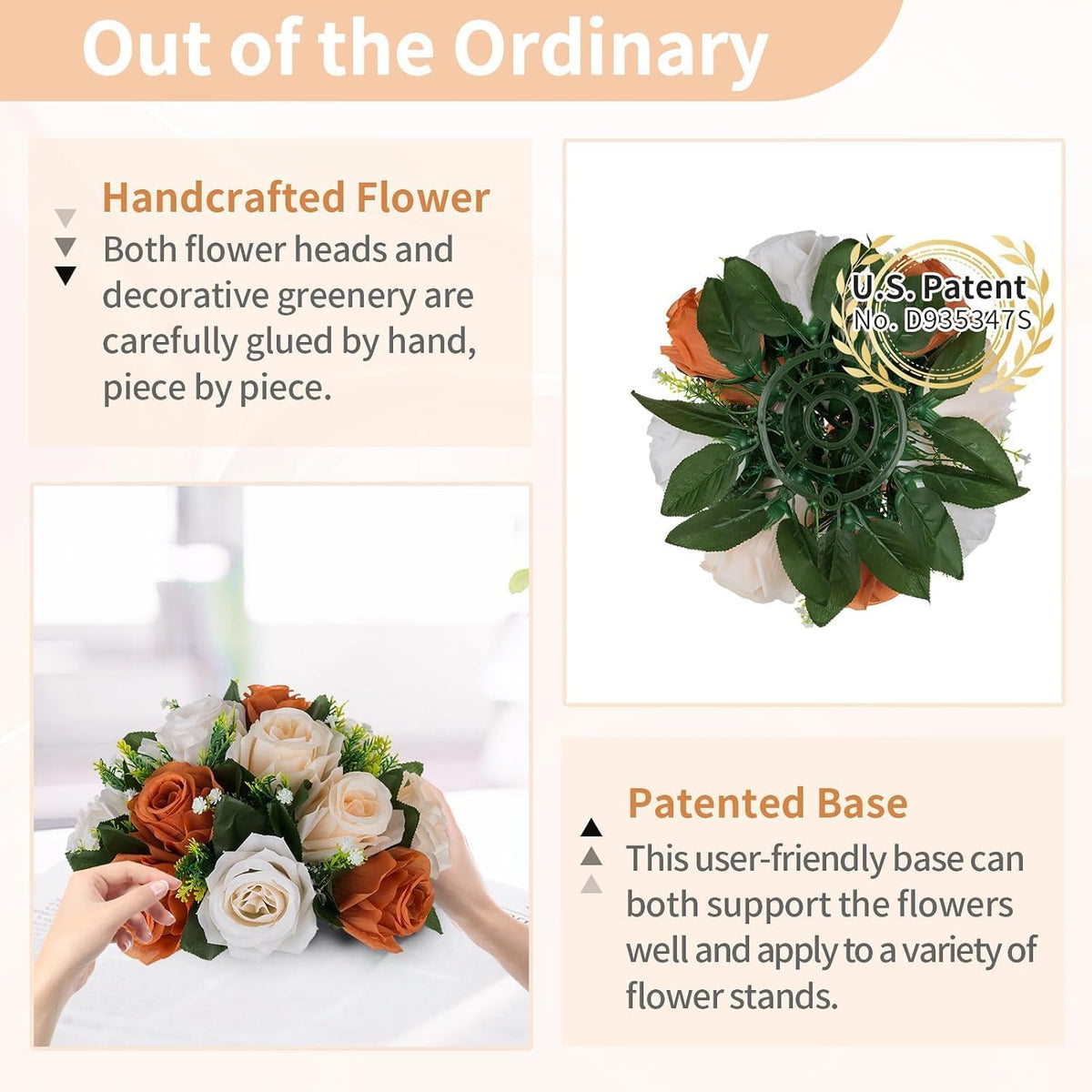 NUPTIO Terracotta Flower Ball Centerpieces: Floral Arrangements for Fall