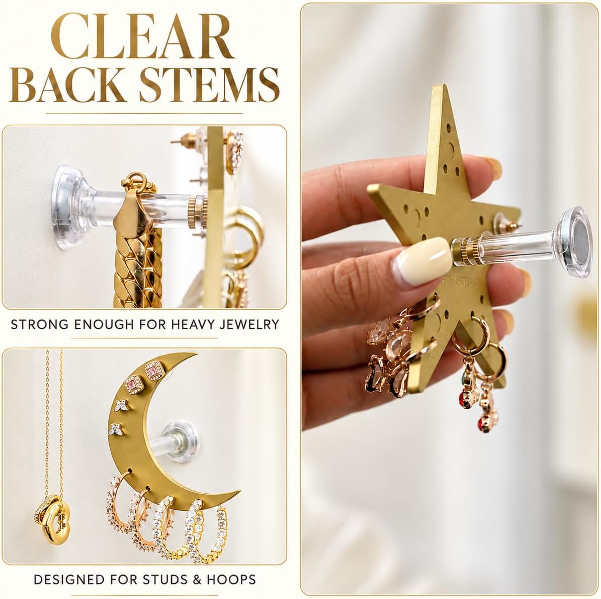 Magnetic Wall Mounted Jewelry Organizer | Hanging Jewelry Storage | Preppy Jewelry Holder For The Wall | Trendy Jewelry Storage Solutions For Girls & Young Adults