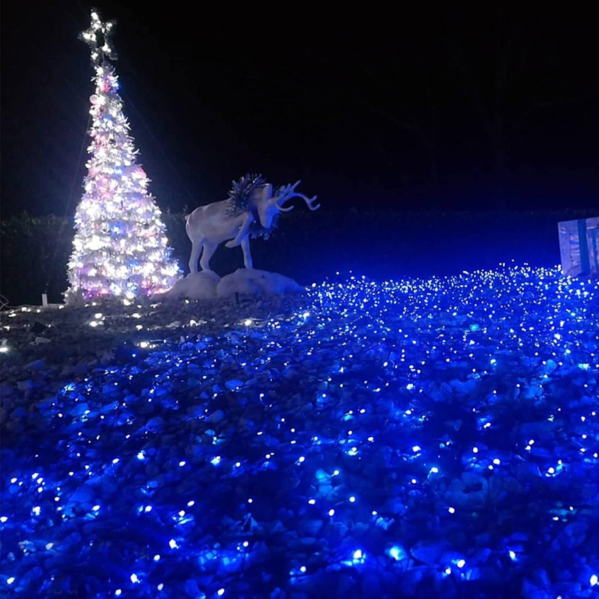 Twinkle Star Christmas Fairy Lights Blue, 33ft 100 LED