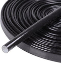Silicone Fiberglass Sleeve Heat Shield Wire Protective High Temperature Electrical Insulation Self-extinguishing Black (5/16"-16ft)