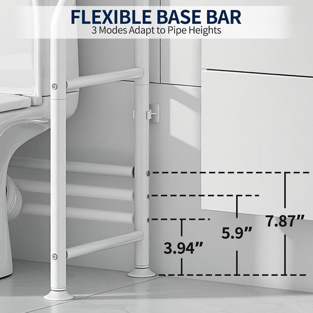 Livilord 3-Tier Over Toilet Storage, Anti-Wobble, White