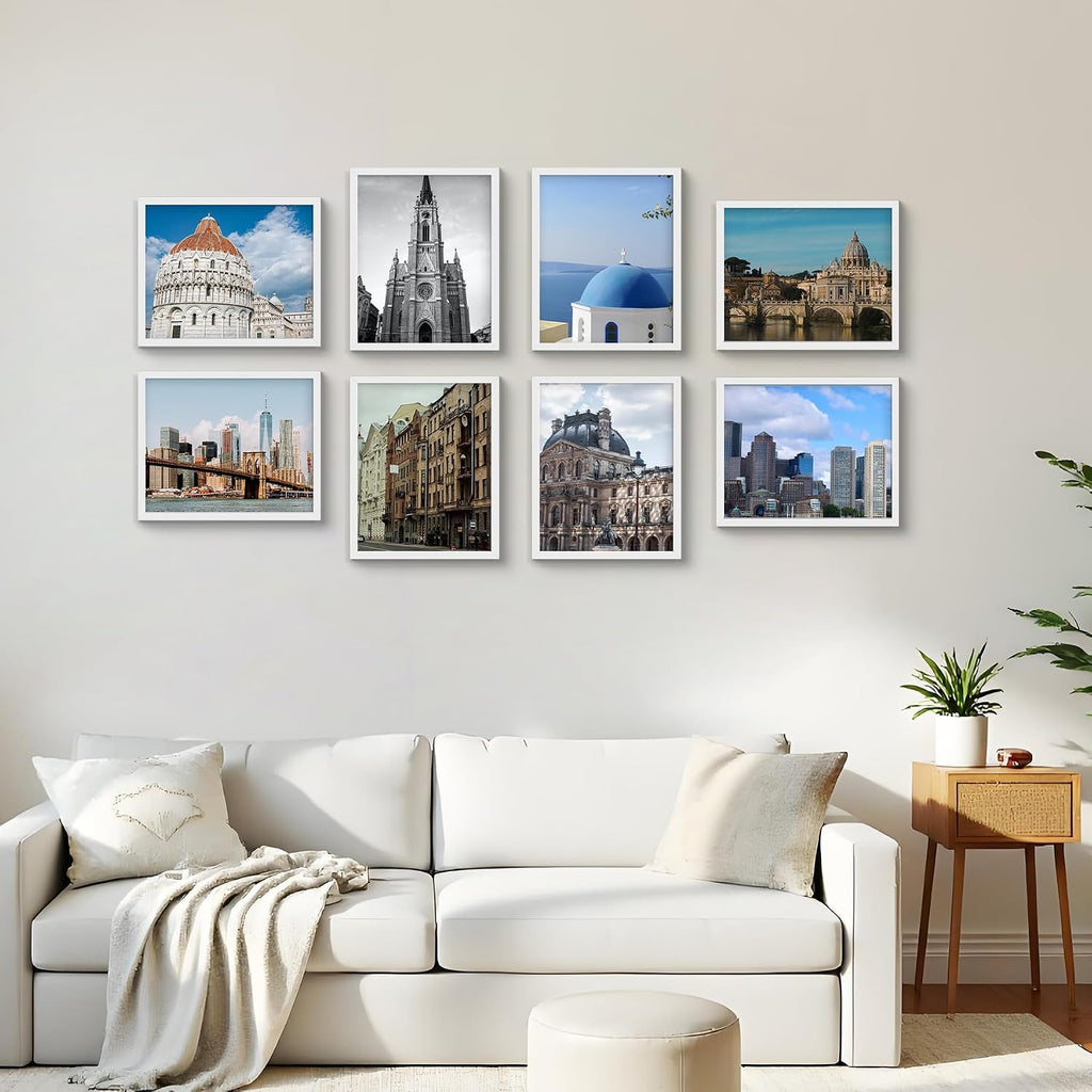 BESCRCL 11x14 Picture Frame Set of 6, Gallery Wall Decor Frames, White