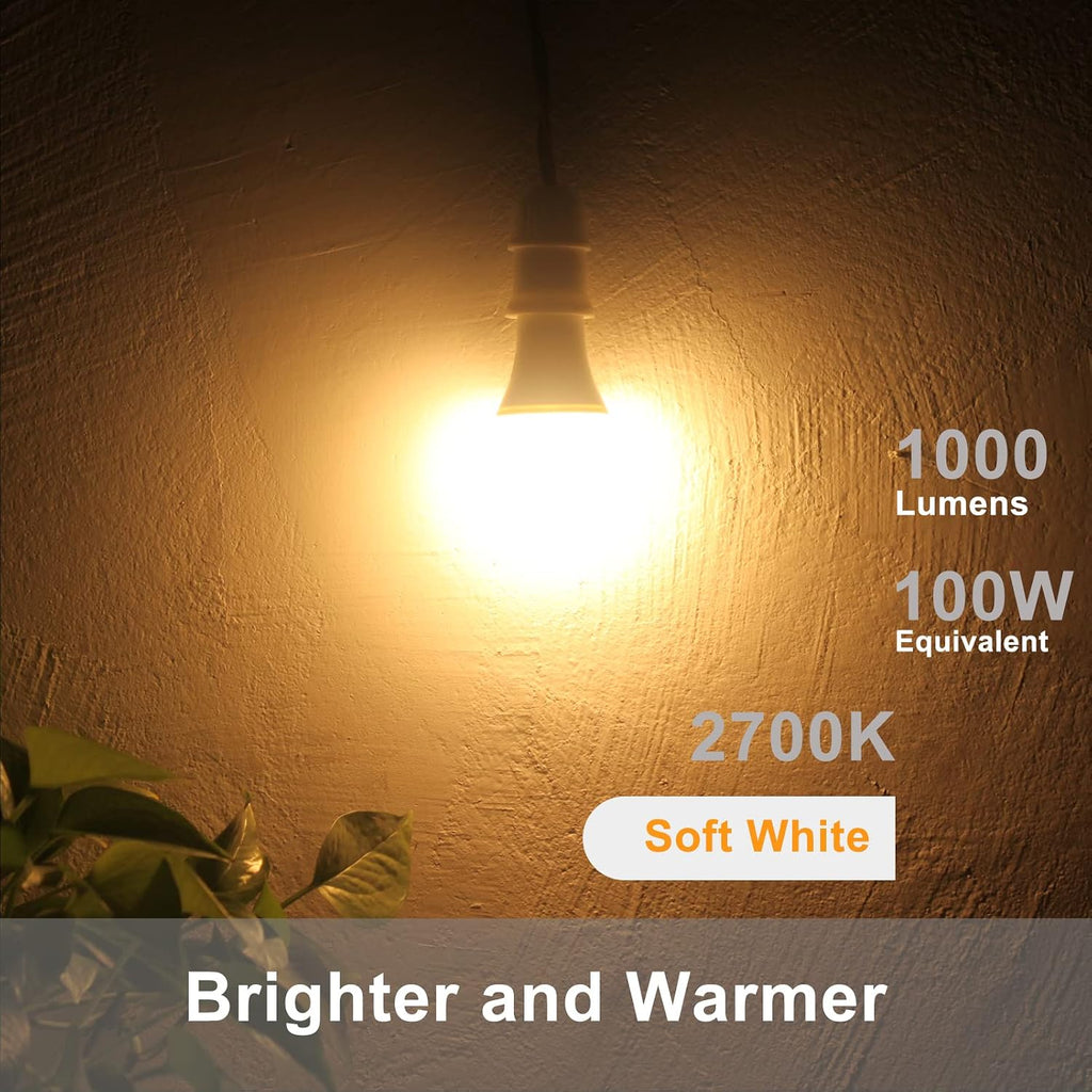 Qualilux Dusk to Dawn Light Bulbs, Auto On/Off Light Sensing LED Bulbs Outdoor, Soft White, A19 2-Pack, 12W 1000LM 75W Equivalent, HQ-H021