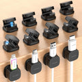 Rocoren 12‑Pack Magnetic 1s‑Lock Adhesive Cable Clips Cord Organizer