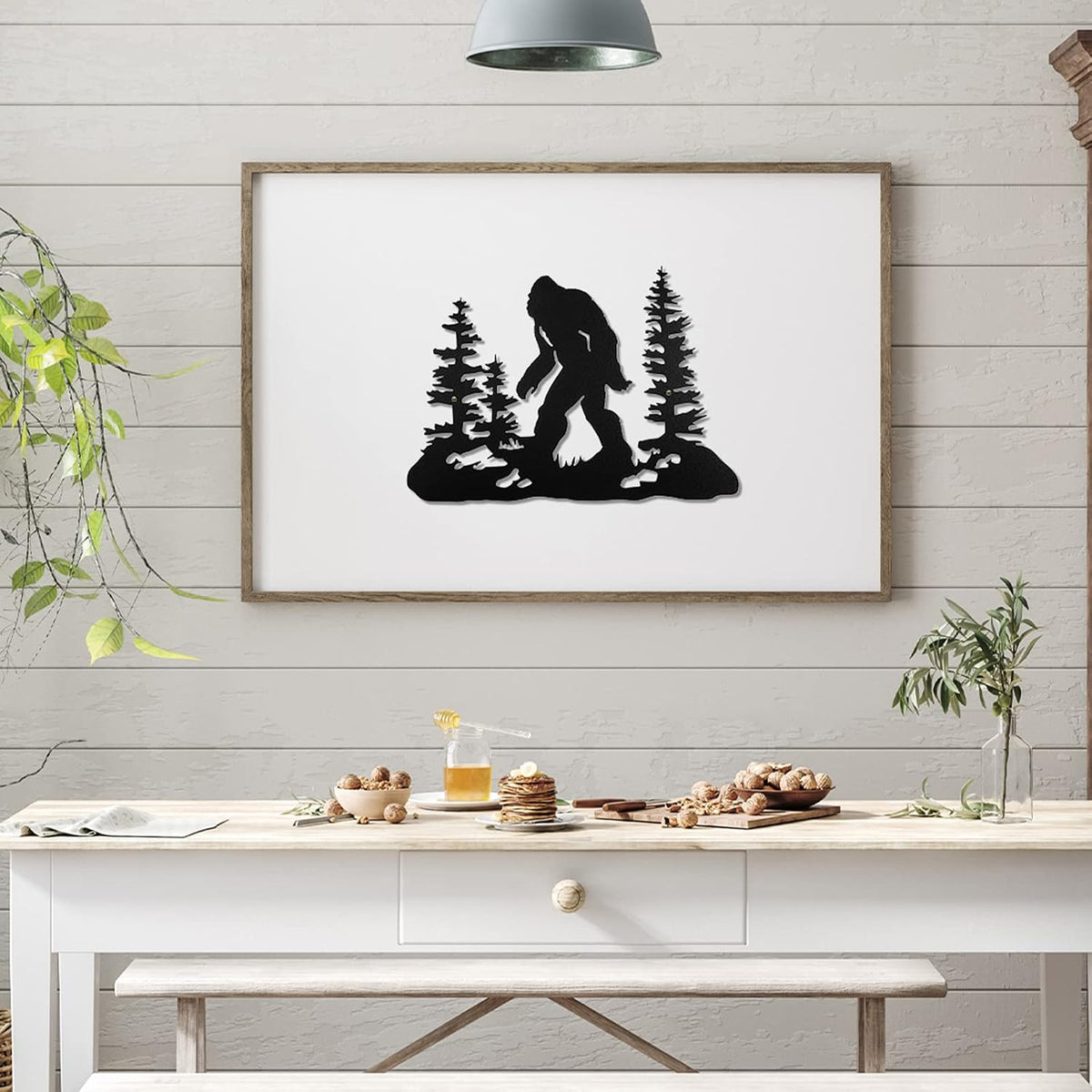 Demissle Big Foot Sasquatch Gift Bigfoot Wall Art Yard Decor, Black