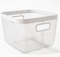 AJIODA Metal Mesh Steel Baskets, Household Wire Storage Organizer Bin Garden Harvest Basket Multi-functional Fruit Baskets with Handles for Kitchen Bathroom Picnic Shopping Decor Cabinet Home, White