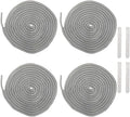 4pcs 1.6M(5.25FT) Spiral Cable Protector, Multicolor Suitable for Most Phone/Pad/Laptop USB Wire Cord Savers Protection Cover Anti-Break Wrap Charger Data Line Cables Sleeves, Laser Silver