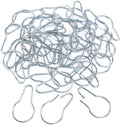 Super Z Outlet Silver Metal Shower Curtain Style Hanging Clip Chain Hooks Sorting & Organizing (50 Pieces)