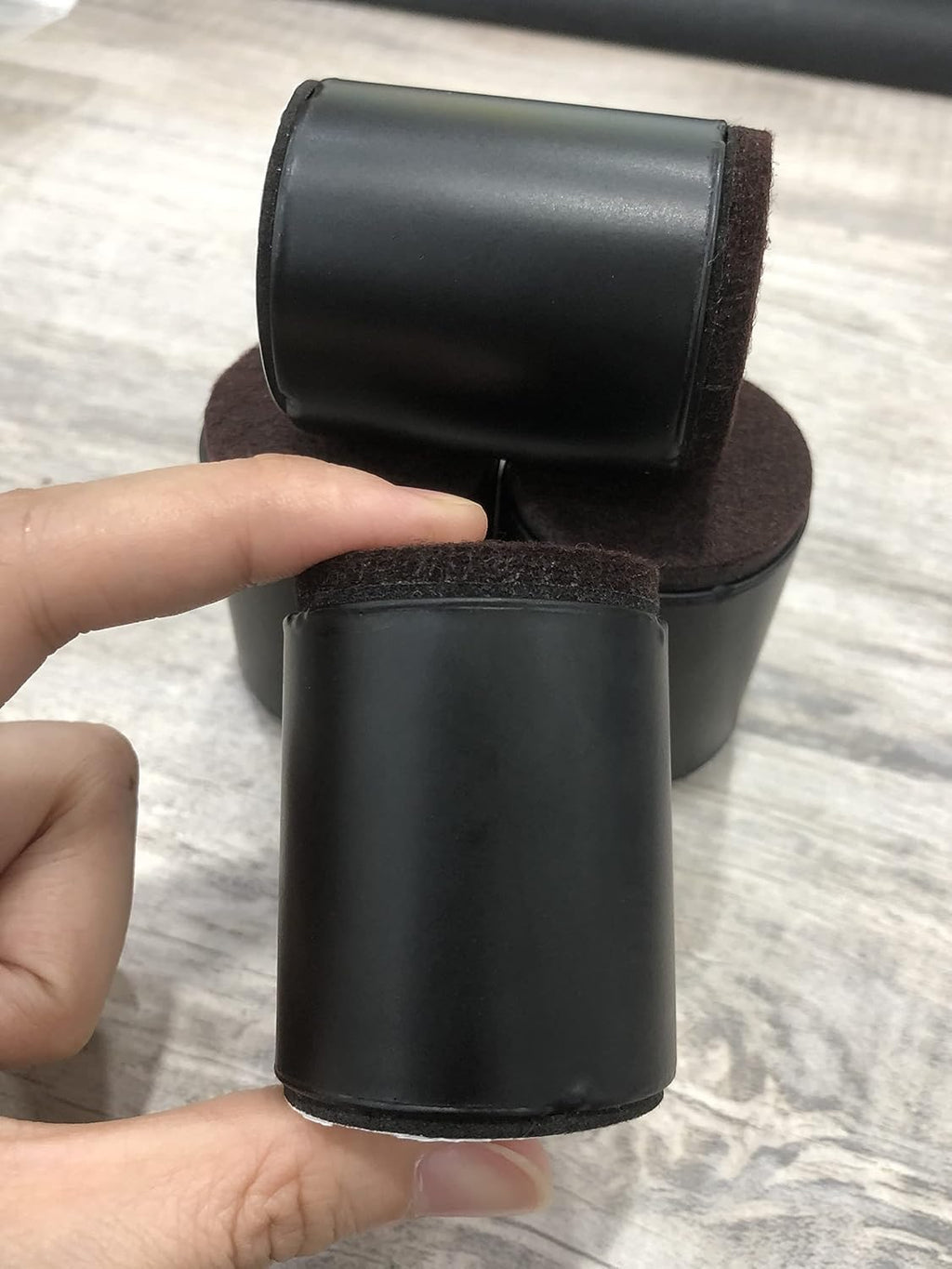 2" Self Adhesive Bed and Furniture Risers,Round Black 1.57"x2.05"