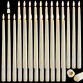 Baquler 24 Pcs 12.4 Ivory Flameless Taper Candles Bulk