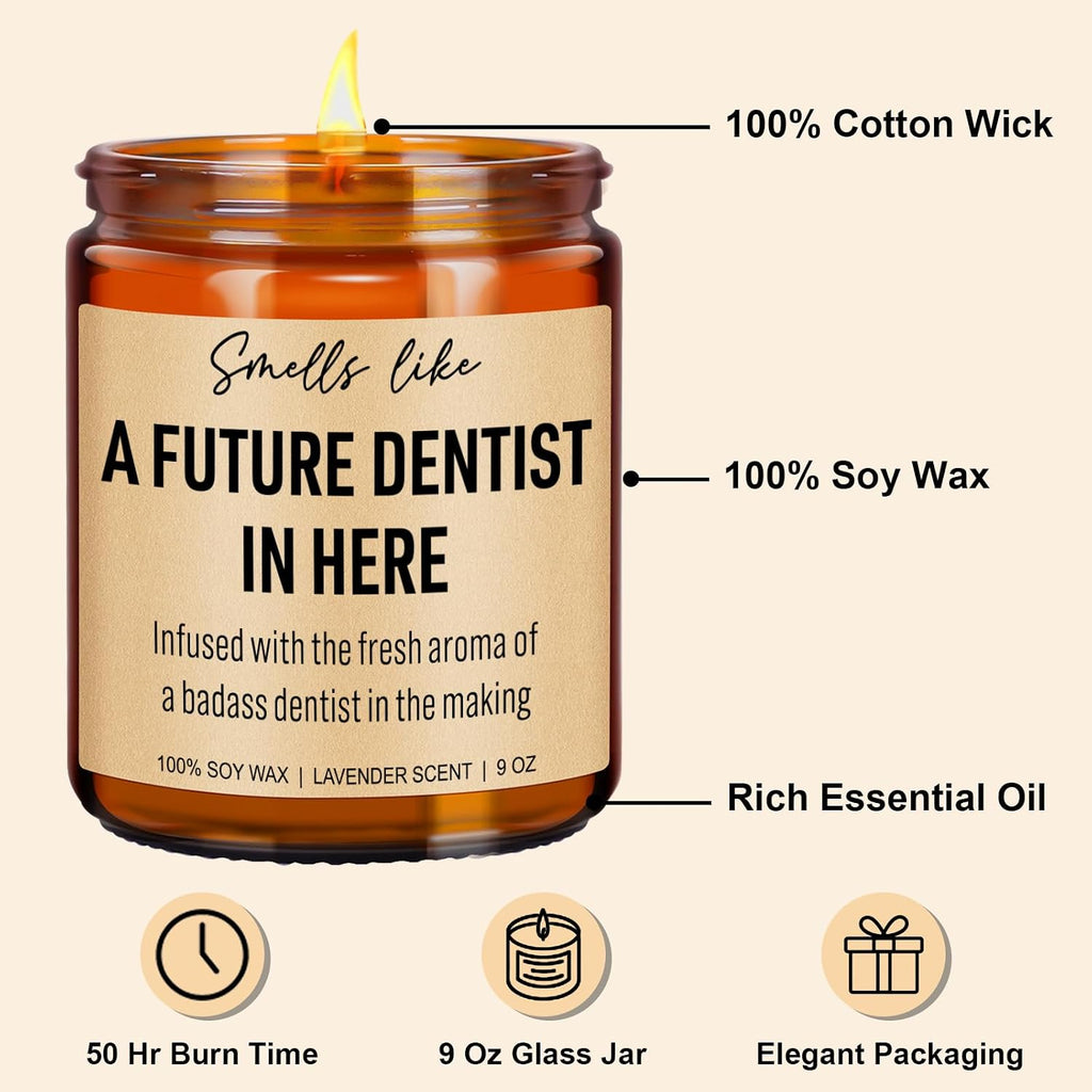 Younift Funny Future Dentist Candle, Dental Hygienist Graduation Gifts, Dental Hygiene, Dental Office Decor, Dentist Gifts for Women, Men, Coworkers, School Students, Dentists Appreciation Presents