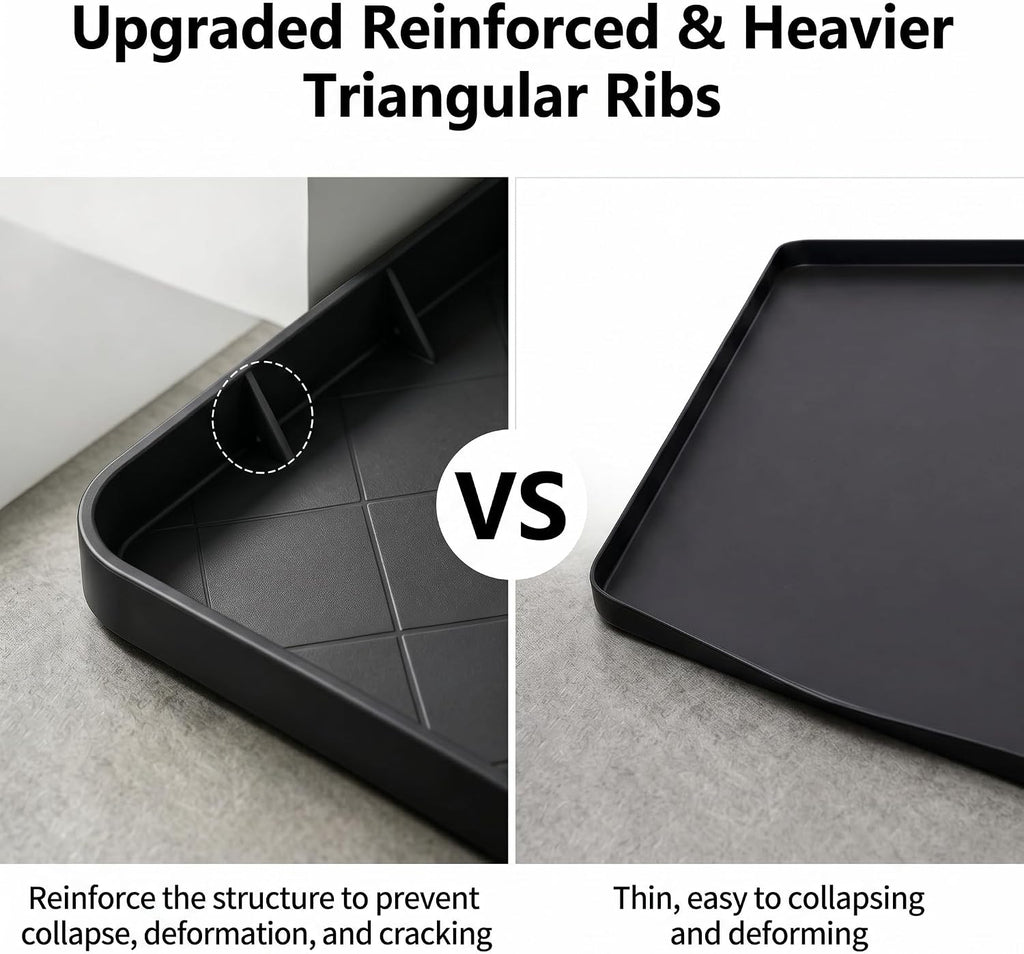 32"x30" Washing Machine Pan Silicone Mat, Upgraded 1" Raised Edges