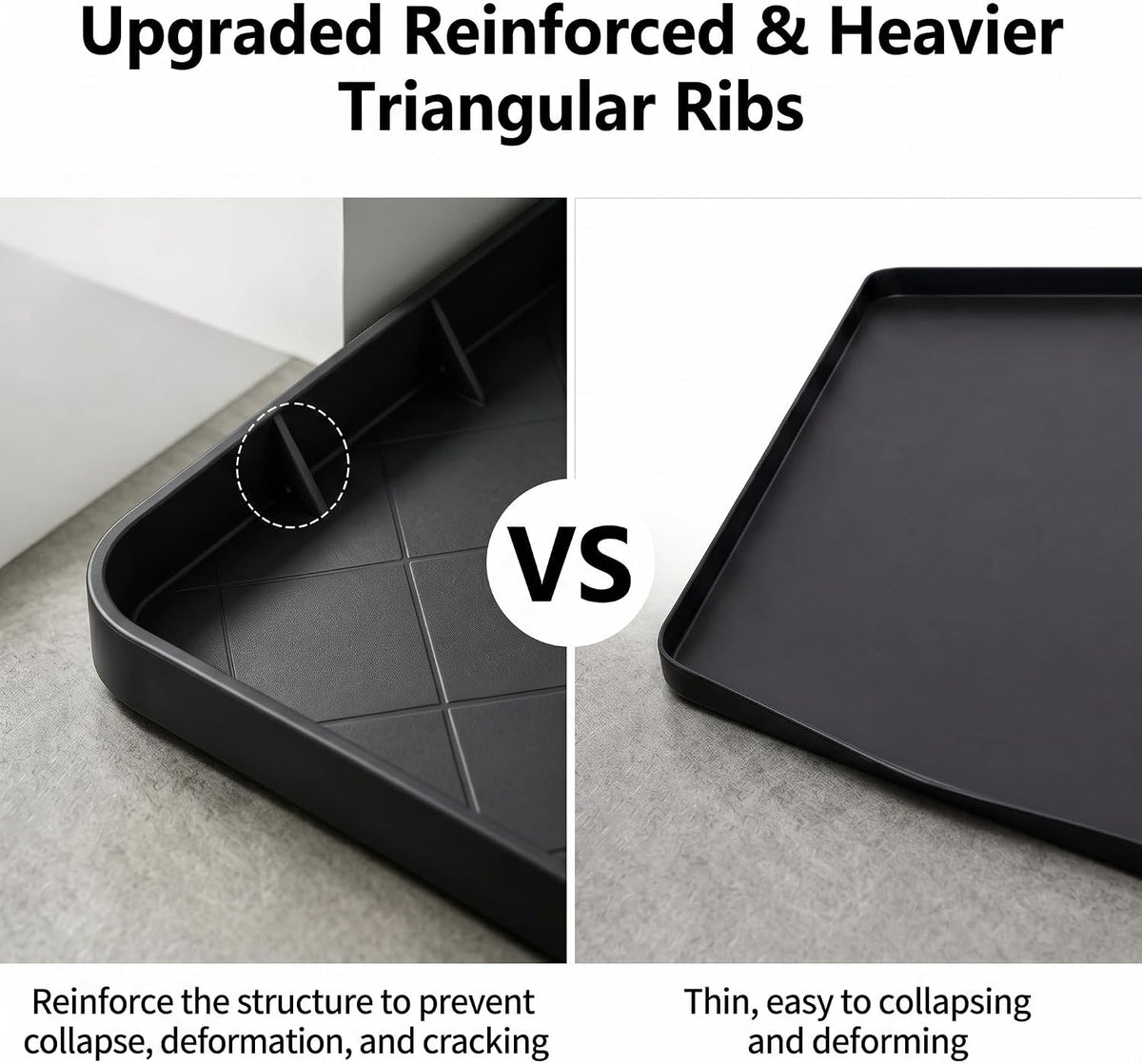 32"x30" Washing Machine Pan Silicone Mat, Upgraded 1" Raised Edges