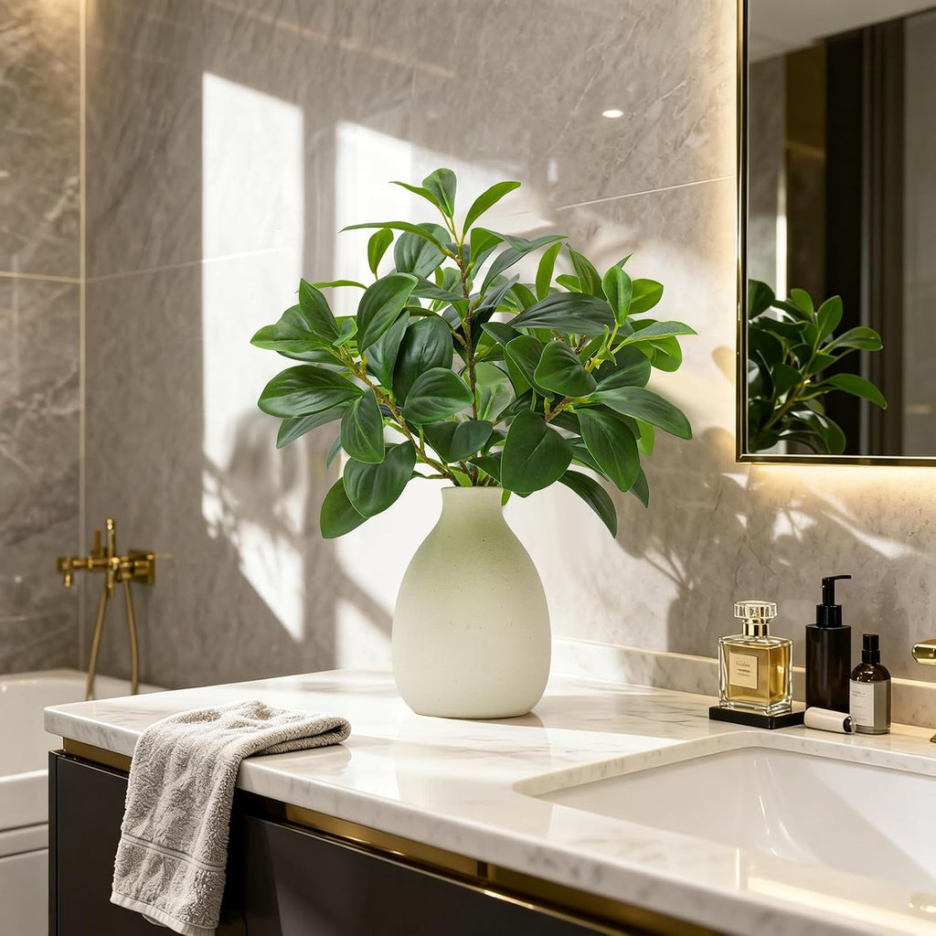 Artificial Eucalyptus Stems Potted Plant Faux Plants Indoor Fake Plant