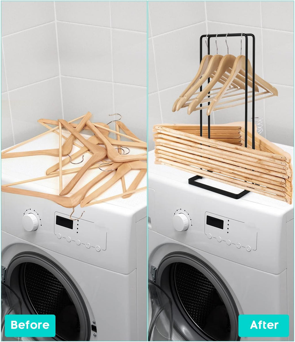 Hanger Storage Stacker Stand, Holds Up 110 Wire Clothes Hangers for Laundry Room Closet Space Saving, Portable Sturdy Organizer Rack Holder Adult and Child Hangers, Keep Tidy (1)
