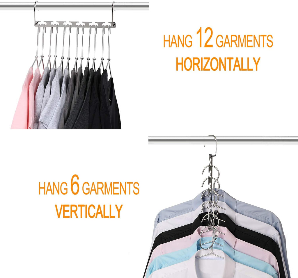 GEFTOl Space Saving Hangers Metal Hanger Magic Cascading Hanger Closet Clothes Organizer(20 Pack)