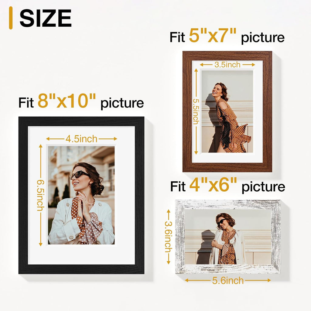 Vittanly 20 Pack Picture Frames Collage Wall Decor for Wall or Tabletop