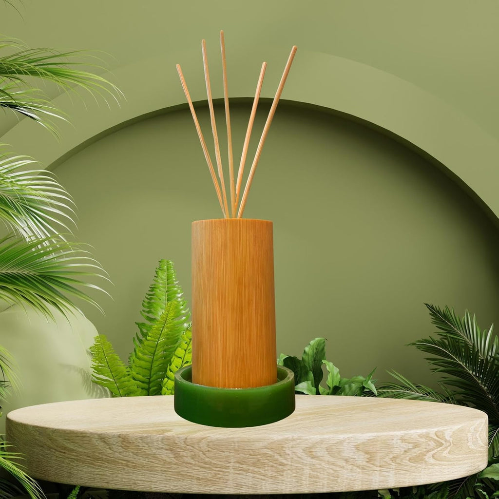 Bamboo Forest Reed Diffuser Set, 90 ml, Alcohol-Free Home Fragrance, Natural Bamboo Design, Bathroom & Home Decor