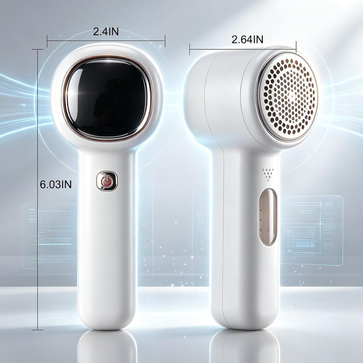 Digital Lint Remover Fabric Shaver for Clothes Furniture White