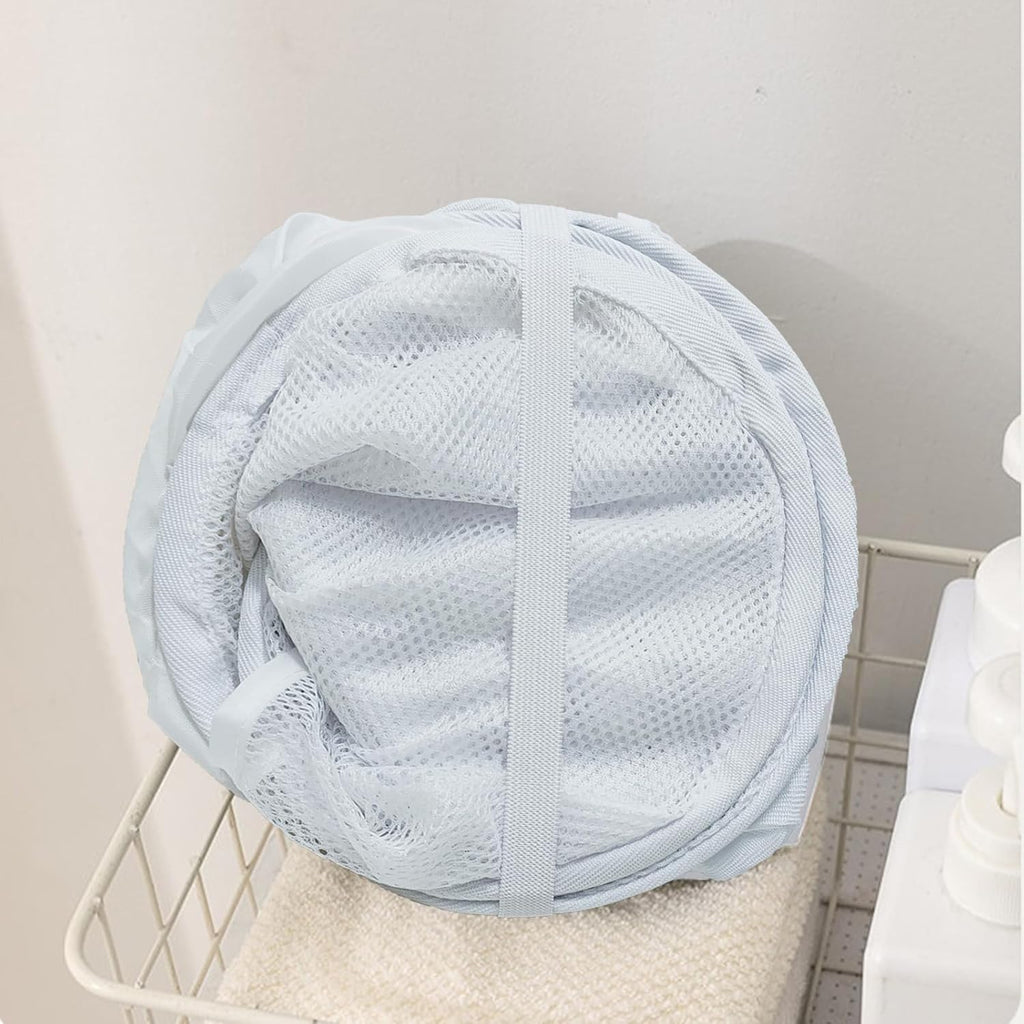 Pack of 2 Mesh Pop Up Laundry Hamper, Foldable Cruise Laundry Basket