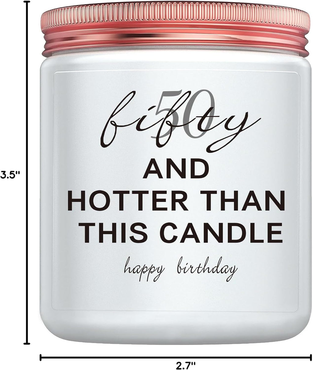 50th Birthday Gifts for Women, Men - Funny 50 Year Old Happy Birthday Candle Gift