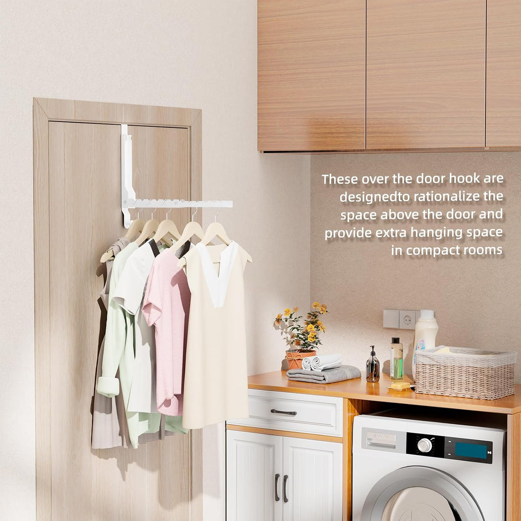 BAKON Folding Over the Door Hanger with 1 Hook, Heavy Duty Over Door Hooks
