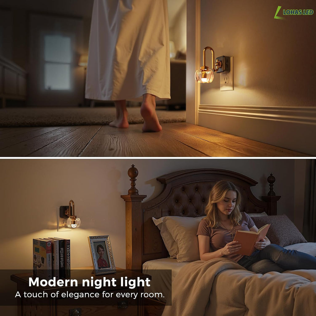 L LOHAS LED Night Lights Plug into Wall, 3000K Soft White