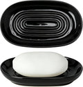 Black Ceramic Soap Dish/Tray for Bathroom Shower Kitchen
