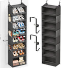 Ligereza Over the Door Shoe Organizer for 20-30 Pairs, 8-Tier, Black